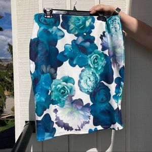 Ricki’s Turquoise + White Floral Skirt